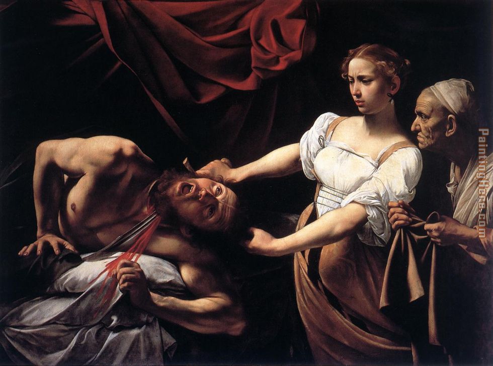 Judith Beheading Holofernes painting - Caravaggio Judith Beheading Holofernes art painting